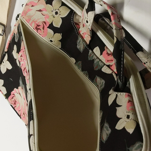Floral canvas laptop bag - Picture 6 of 7